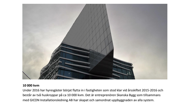 Energibesparing & komfort i fokus till modern fastighet