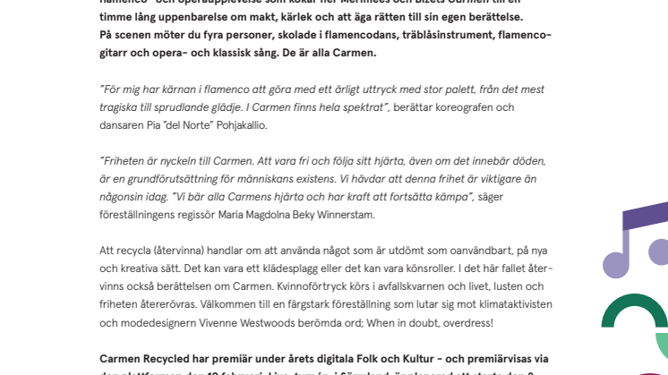 Carmen Recycled – att återanvända en upplevelse, på nytt sätt