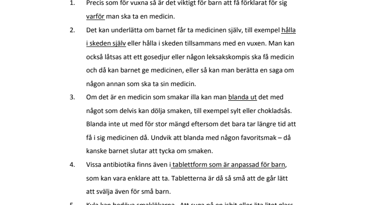 Att ge antibiotika till barn - 6 goda råd