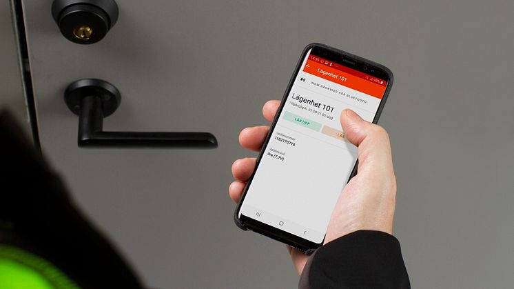 Med ett appstyrt smartlås elimineras risken att nycklar och koder tappas bort eller hamnar i fel händer. 