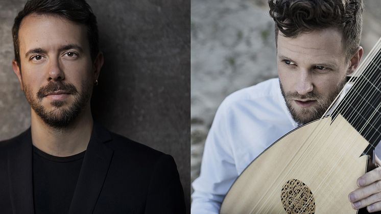Francesco Corti, cembalo, och Jonas Nordberg, luta, ger en konsert på Drottningholms Slottsteater 12 augusti