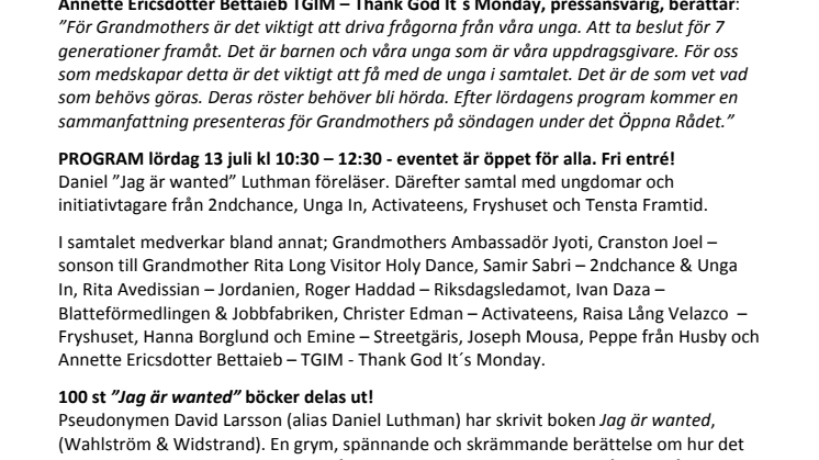 Har röken lagt sig i Husby? För oss brinner det fortfarande! Välkommen på ungdomskonferens i morgon lördag med föreläsning av Daniel ”Jag är wanted” Luthman på Clarion Hotel Stockholm, Ringvägen 98, 10:30 – 12:30