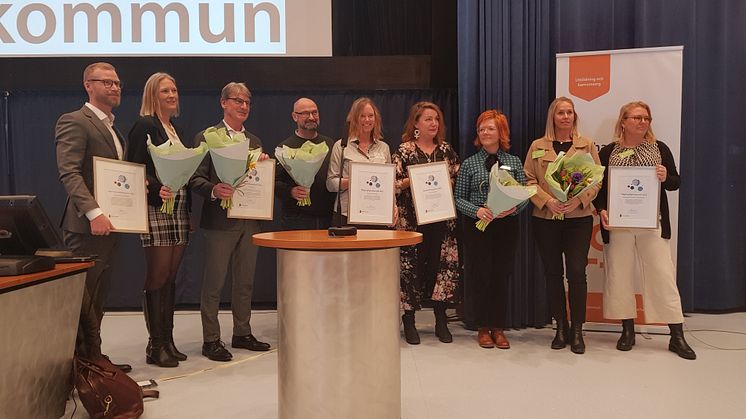 Samtliga pristagare på plats vid utdelningen av Kalmar kommuns priser 2022