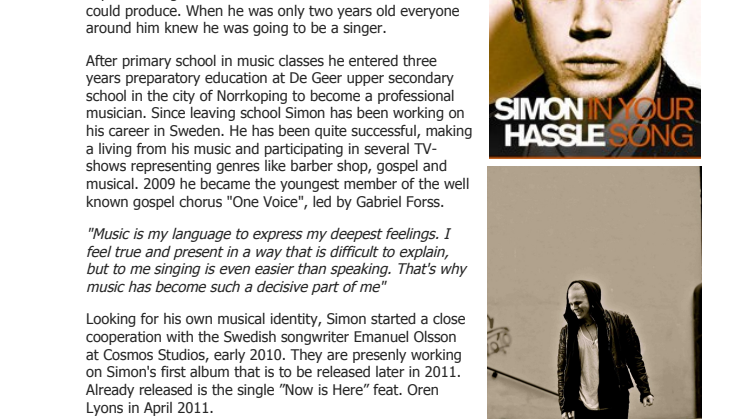 BIO of Simon Hassle