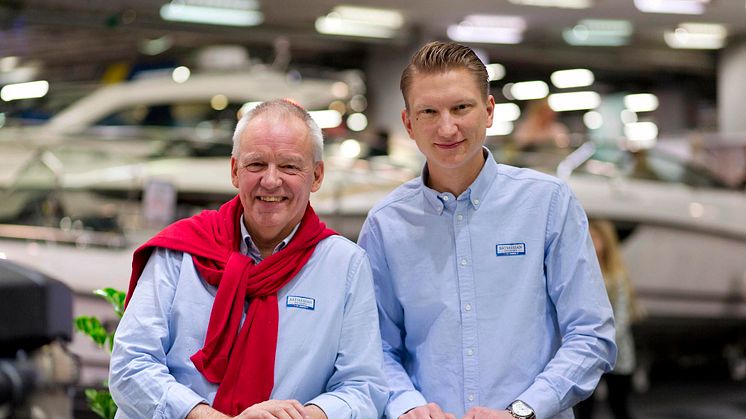 Bengt Wallin och Jacob Ryder mycket nöjda med årets Båtmässa.