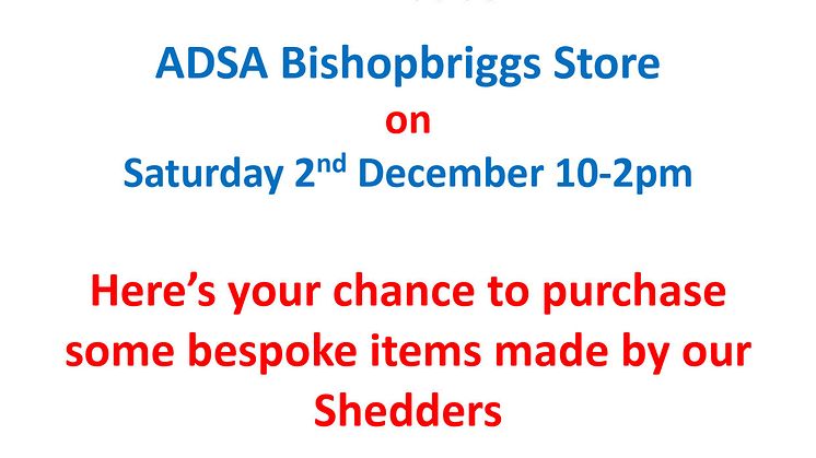 Springburn Men's Shed Christmas Pop-up 2023
