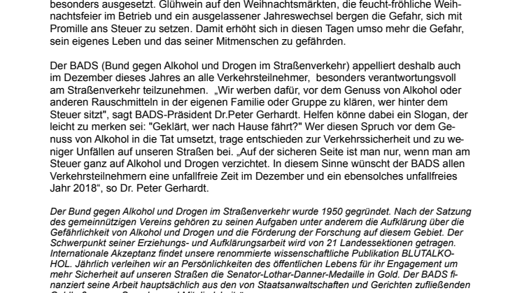 „Geklärt, wer nach Hause fährt?“