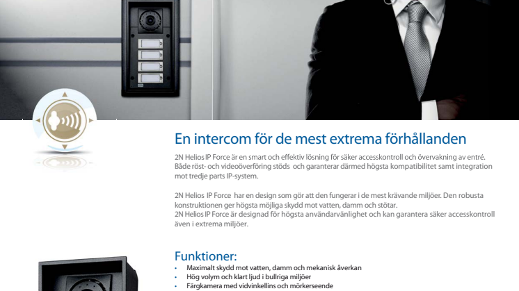  Porttelefoner från Gate Security - 2N Helios IP Force