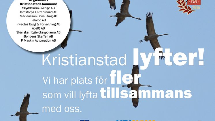 Kristianstad gratulerar gasellföretag 2015
