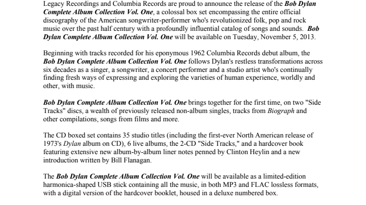 Bob Dylan - Complete Album Collection 
