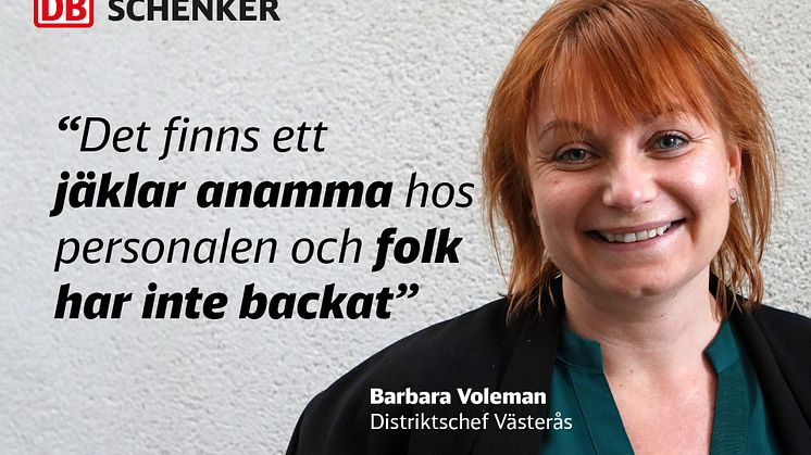 Barbara Voleman, distriktschef Västerås, DB Schenker
