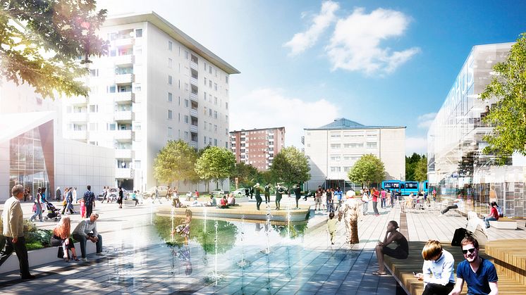 Visionsbild för Rymdtorget av Nyréns Arkitekter