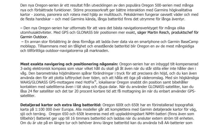Nya Garmin® Oregon® - för ditt största äventyr någonsin