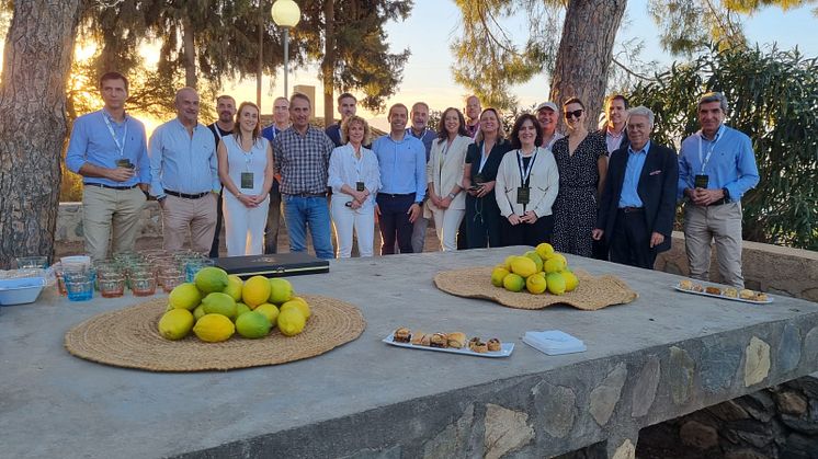 Fragrance and cosmetics value chain visit Murcia lemon fields 