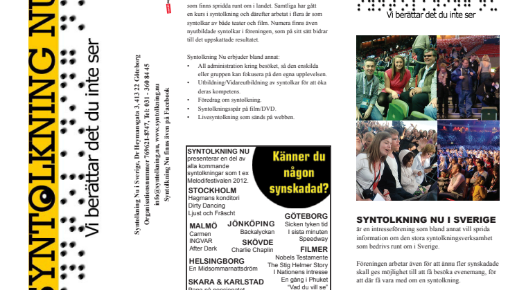 Broschyr, vikbar  version 2,1 - Syntolkning Nu