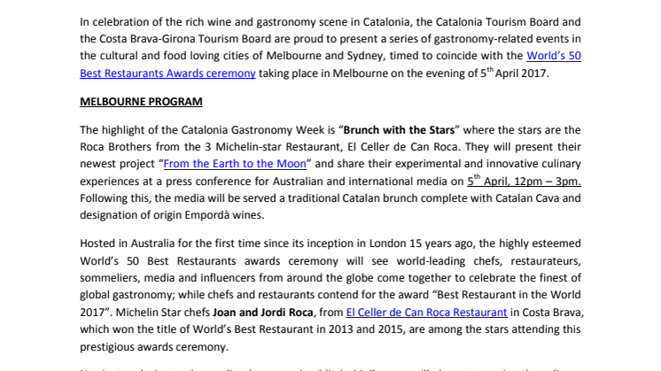 Taste Us: Catalonia's Gastronomy Lands in Australia