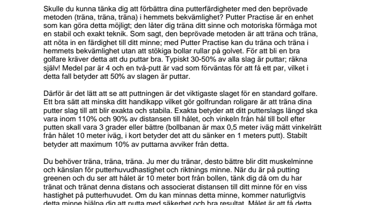 PutterPractice mer info
