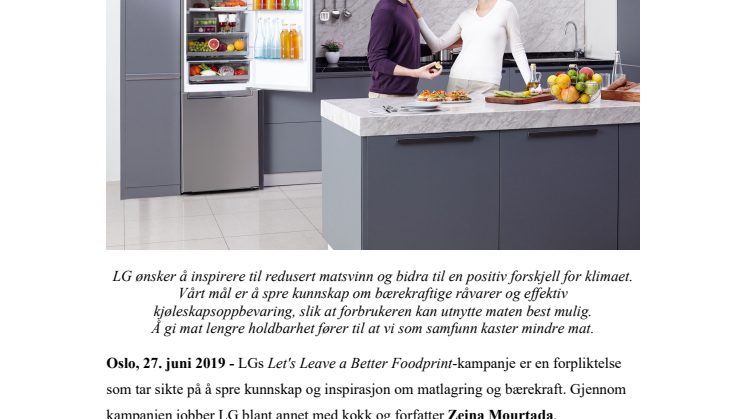 Let’s Leave a Better Foodprint sammen med LG