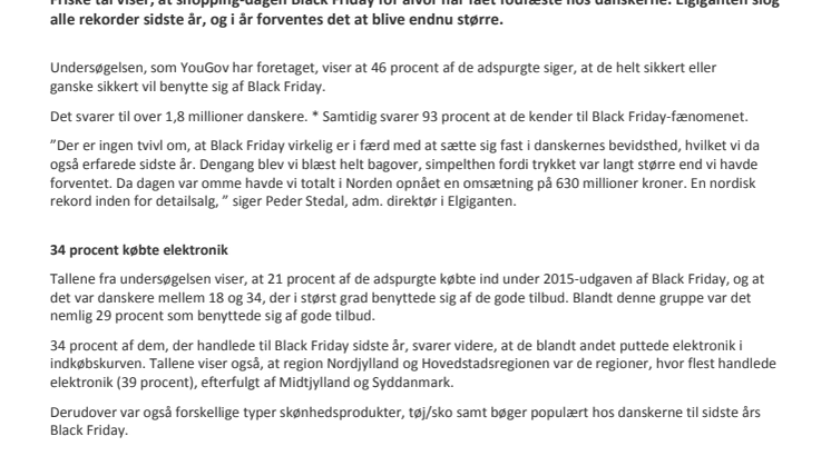 1,8 millioner danskere vil shoppe på Black Friday