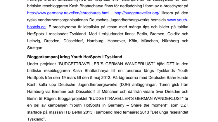 Stadsguider till Youth HotSpots i Tyskland