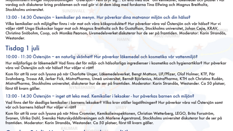 Välkommen till Initiativet Hållbara Hav och Briggen Tre Kronor i Almedalen!