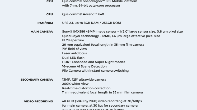 Zenfone 6 Specifikationer