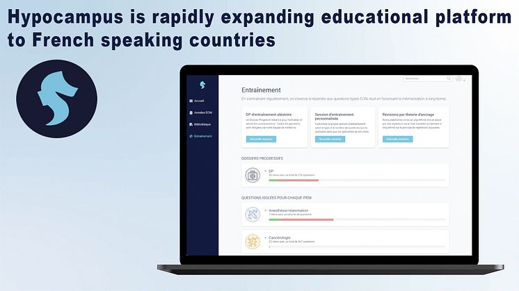 Hypocampus is rapidly expanding educational platform to French speaking countries
