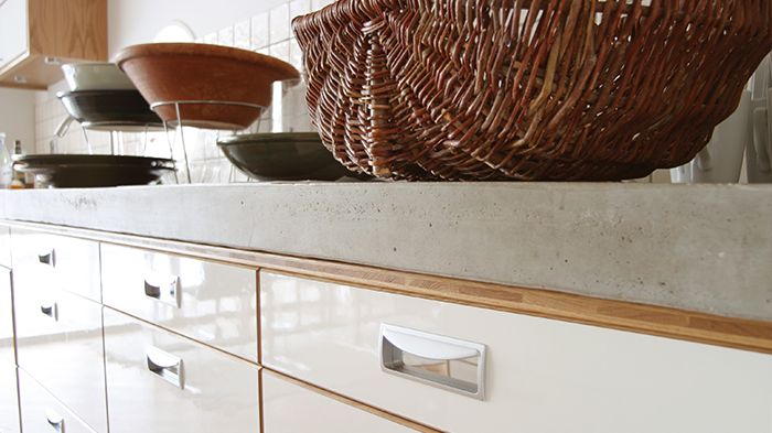 Stilig benkeplate i betong - Inspirert