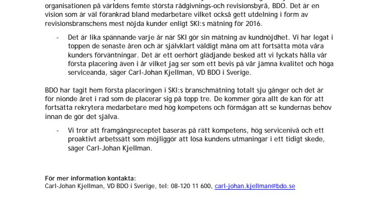BDO gjorde det igen