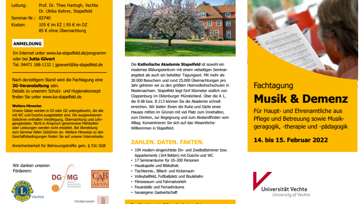 Flyer | Fachtagung Musik und Demenz 2022