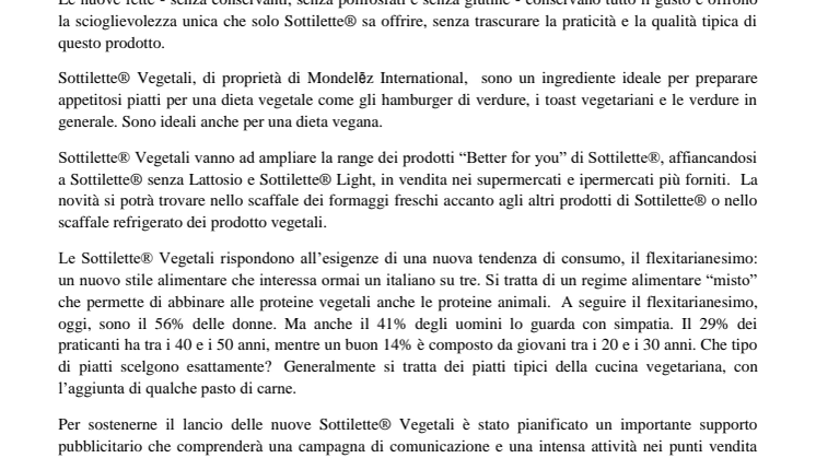 Sottilette® Vegetali eletto Prodotto dell’Anno 2018
