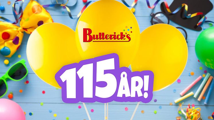Hipp Hipp Hurra – Butterick’s fyller 115 år idag!