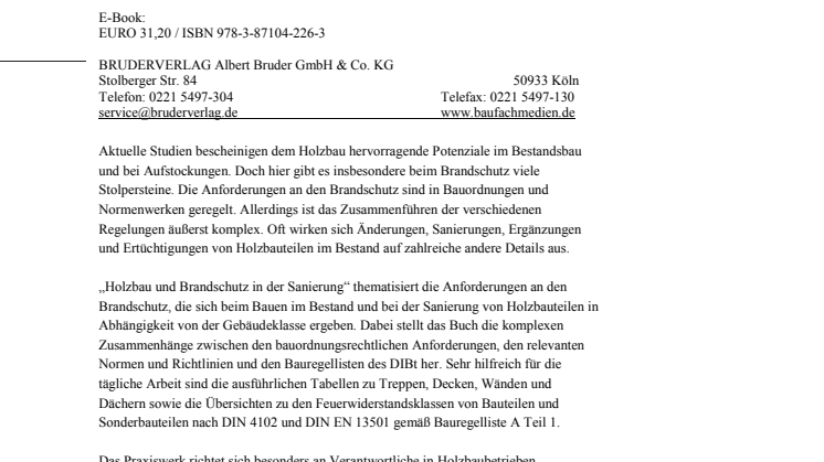 Holzbau und Brandschutz in der Sanierung 
