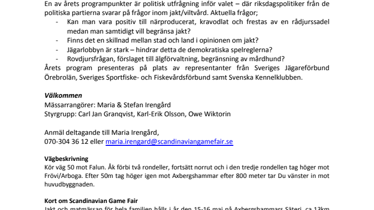Jakt-, fiske- och matmässan för alla sinnen och hela familjen