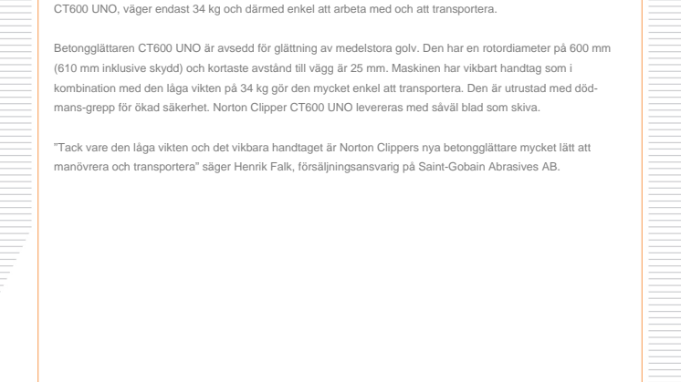 Ny lättviktsglättare