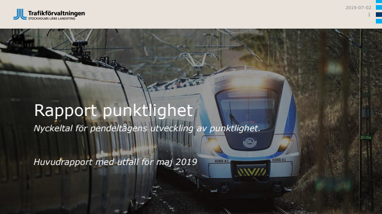 Positivt majresultat för punktligheten i pendeltågstrafiken