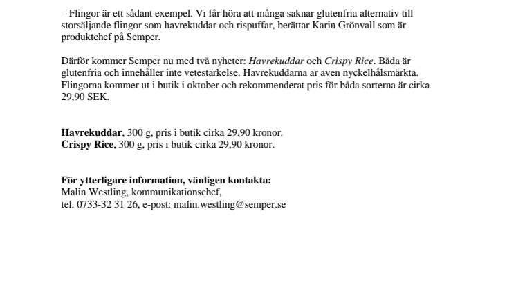 Fina flingor utan gluten
