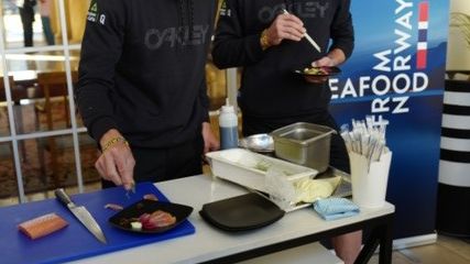 Edvald Boasson Hagen og Bernard Eisel under pressekonferansen i Cape Town