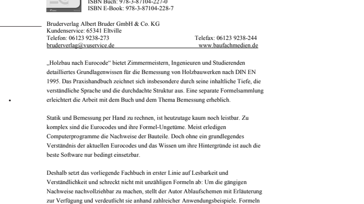 Holzbau nach Eurocode