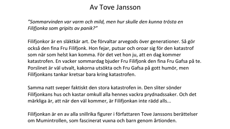 Filifjonkan – världens räddaste tant