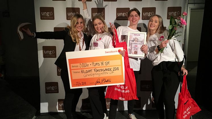 Generationsmöten UF tillsammans med prisutdelaren Sofie Nielsen från Växjö Energi.