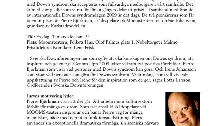 Vinnare av UPP-priset 2009. Välkommen till prisutdelningen.
