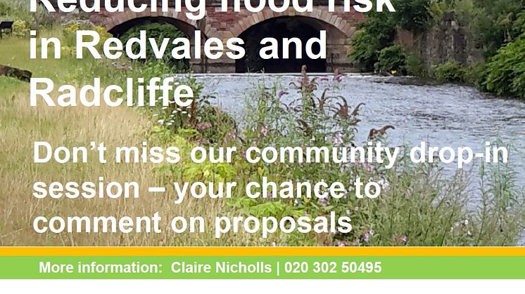 Community drop-in event to look at reducing flood risk in Radcliffe and Redvales
