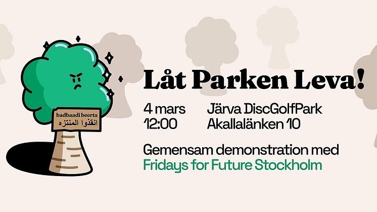 Skolstrejk i parken - liggande