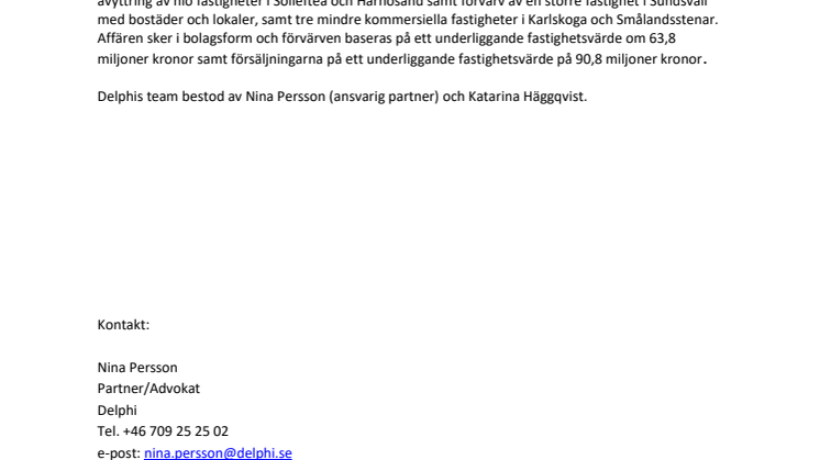 Delphi har biträtt Amasten vid bytesaffär