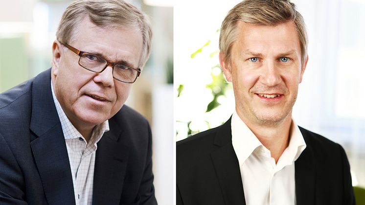 Erik Hellqvist, vd Svensk Byggtjänst och Olle Samuelson, vd på BIM Alliance Sweden