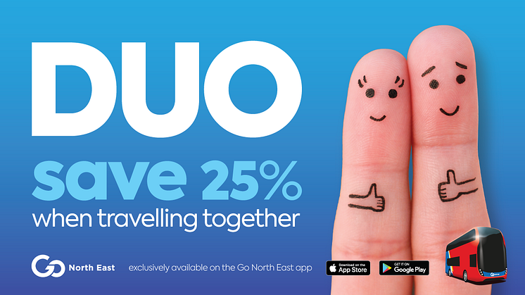 DUO – save 25% when you travel together