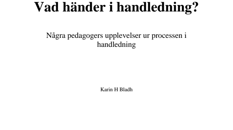 Vad händer i handledning?