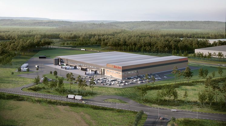 Åhléns framtida automatiserade lager i Rosersberg / 2022