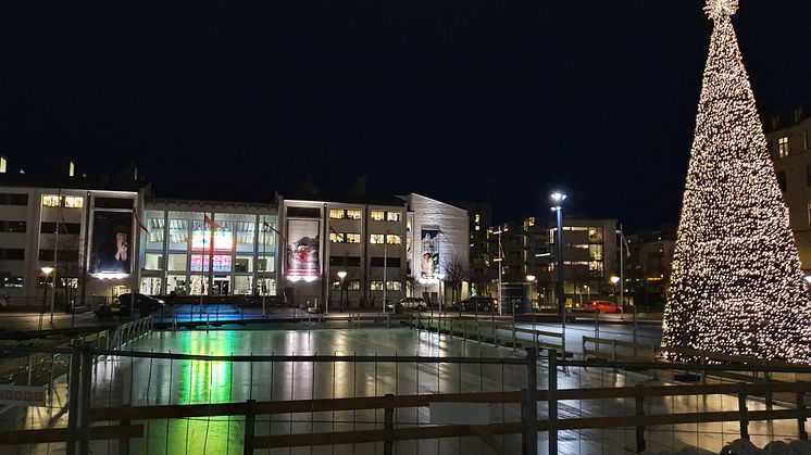 Isbana på Sundstorget i Helsingborg